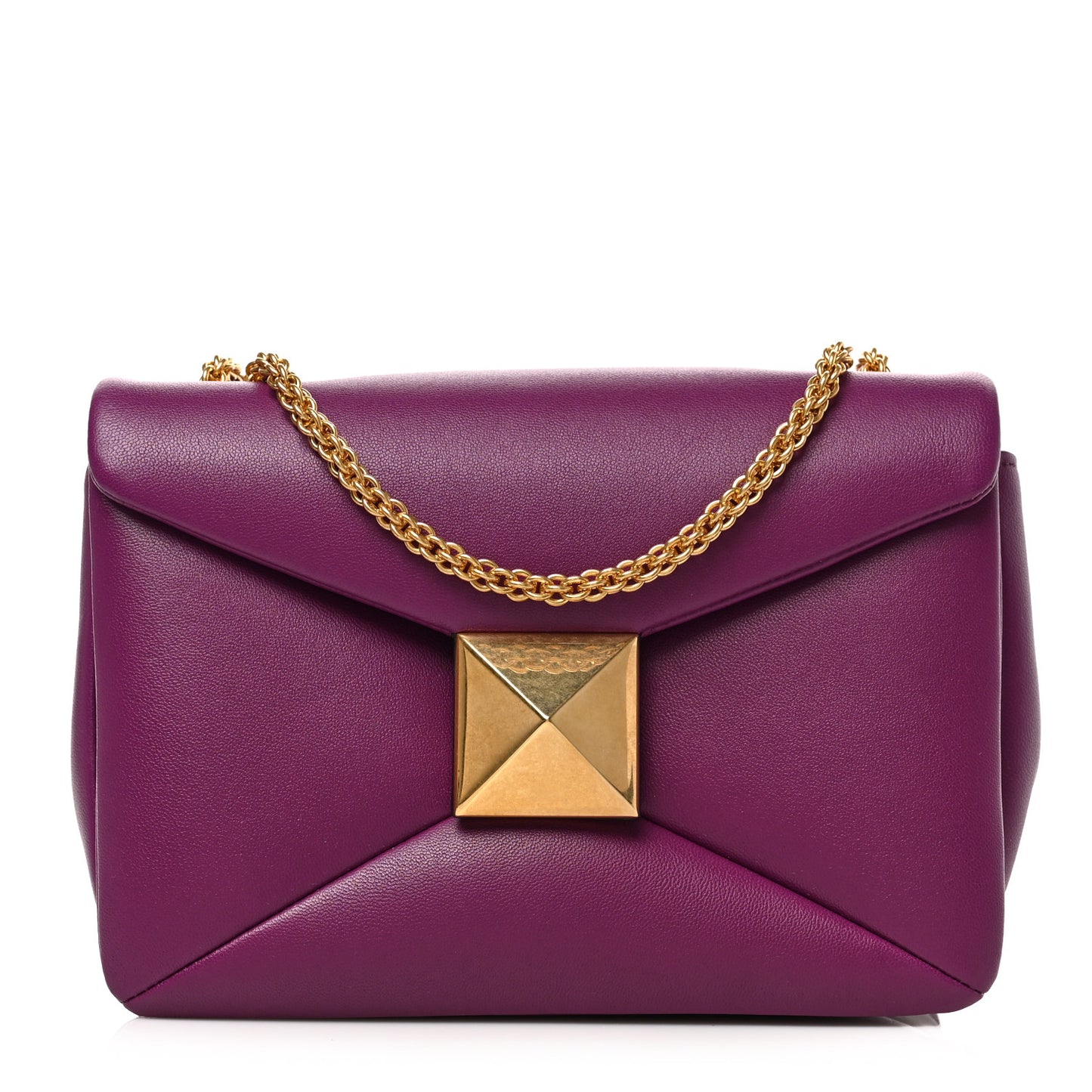 Nappa One Stud Chain Clutch Prune