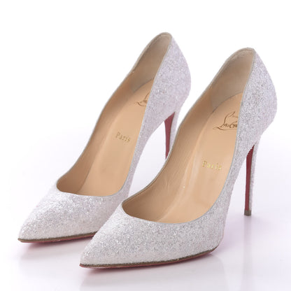 Christian Louboutin Glitter Givre Pigalle Follies 100 Pumps 39 White 3 of 8