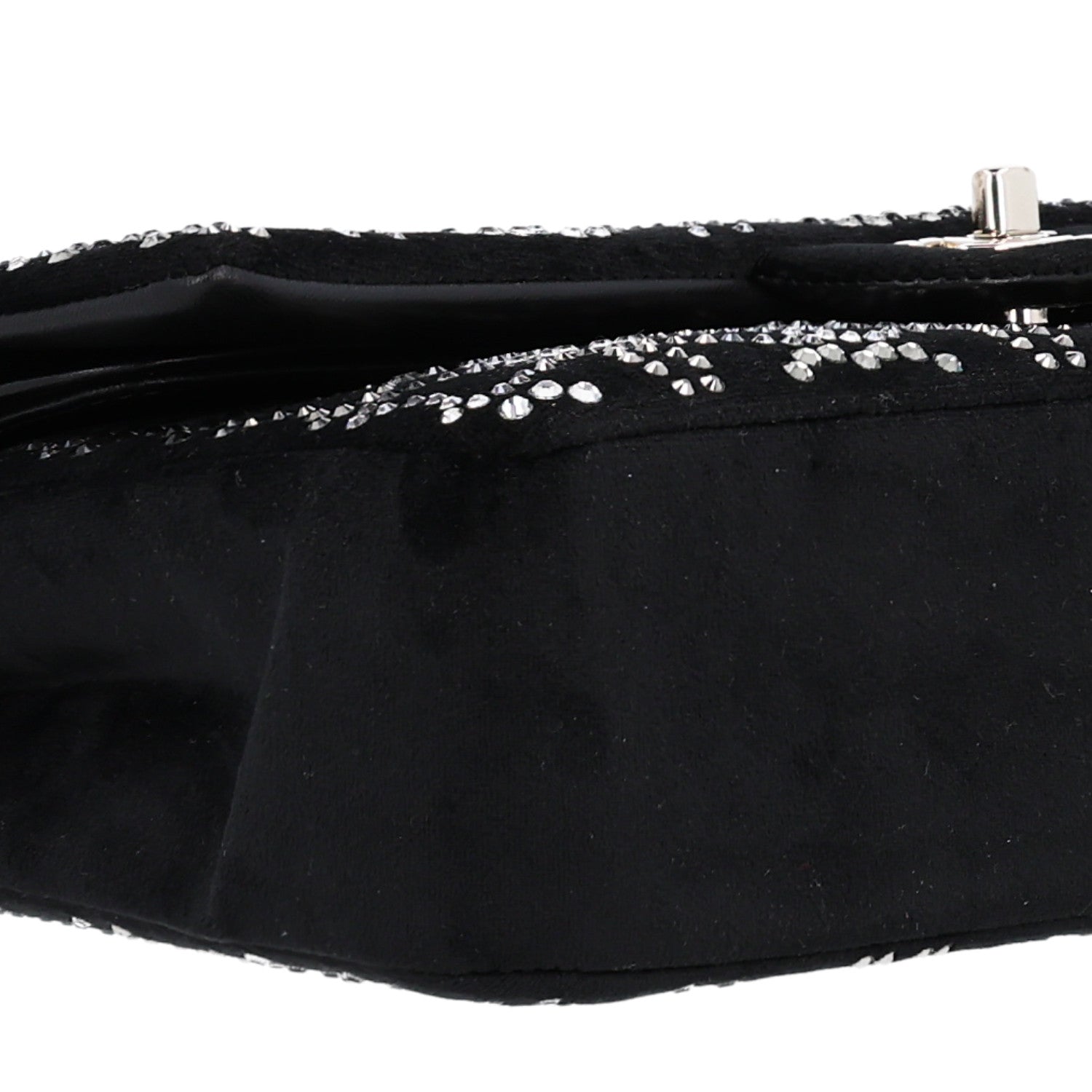 Chanel Velvet Crystal Medium Double Flap Black 9 of 11
