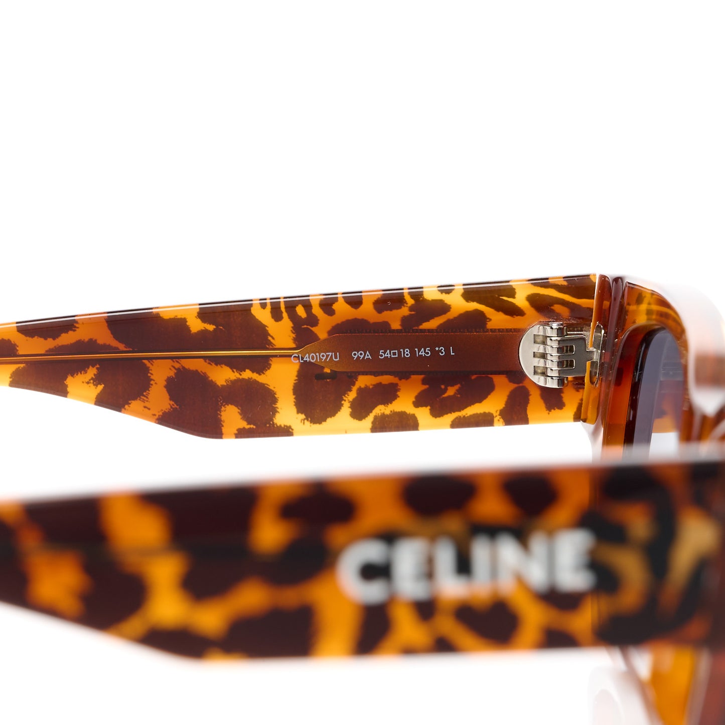 Acetate Square Sunglasses CL40197U Leopard Havana