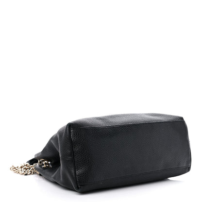Gucci Pebbled Calfskin Medium Soho Chain Shoulder Bag Black 4 of 15