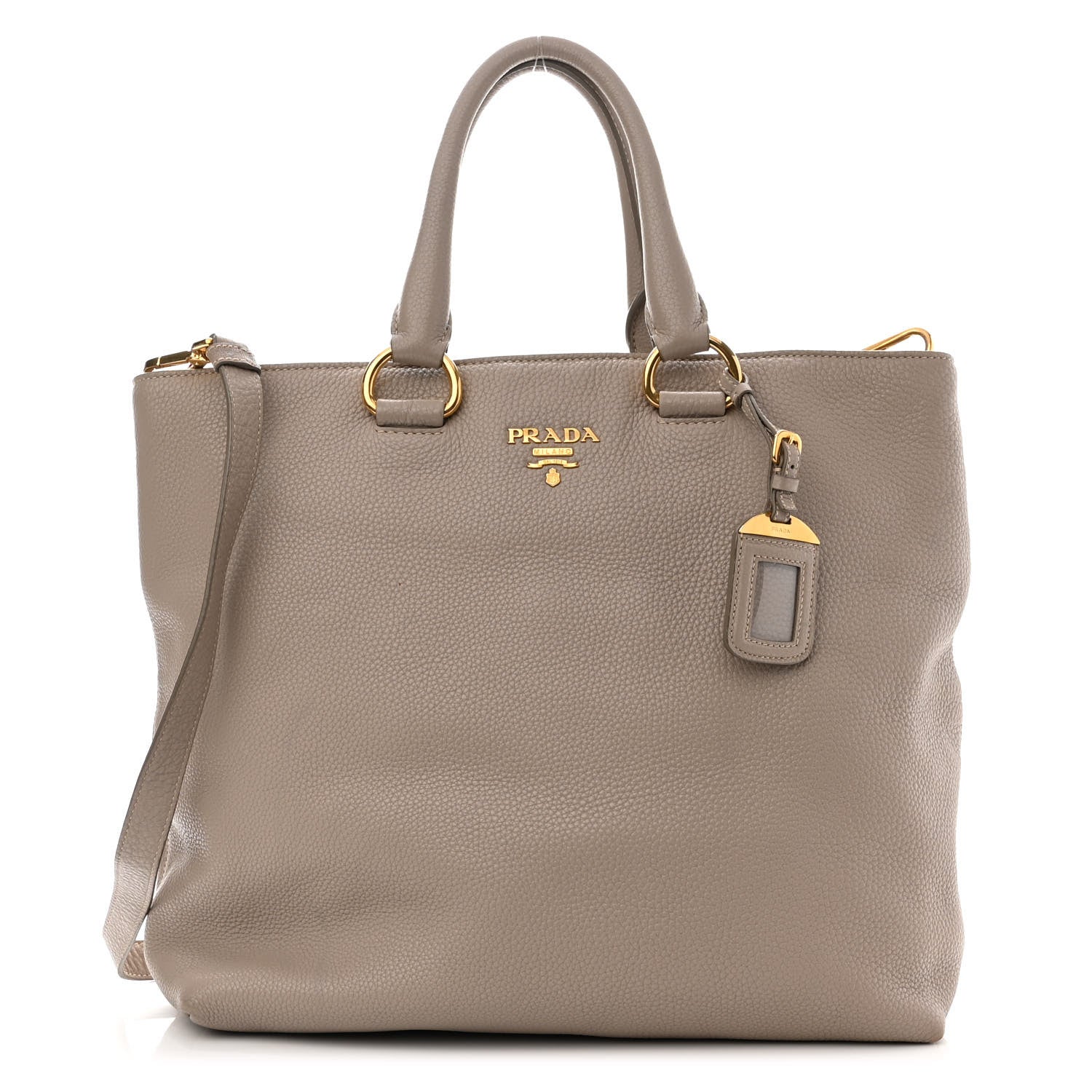 Prada Vitello Daino Shopping Tote Pomice 1 of 12