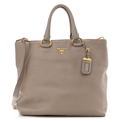 Prada Vitello Daino Shopping Tote Pomice 1 of 12