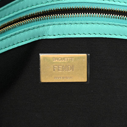 Fendi Nappa FF 1974 Embossed Baguette Spring Turquoise 6 of 11