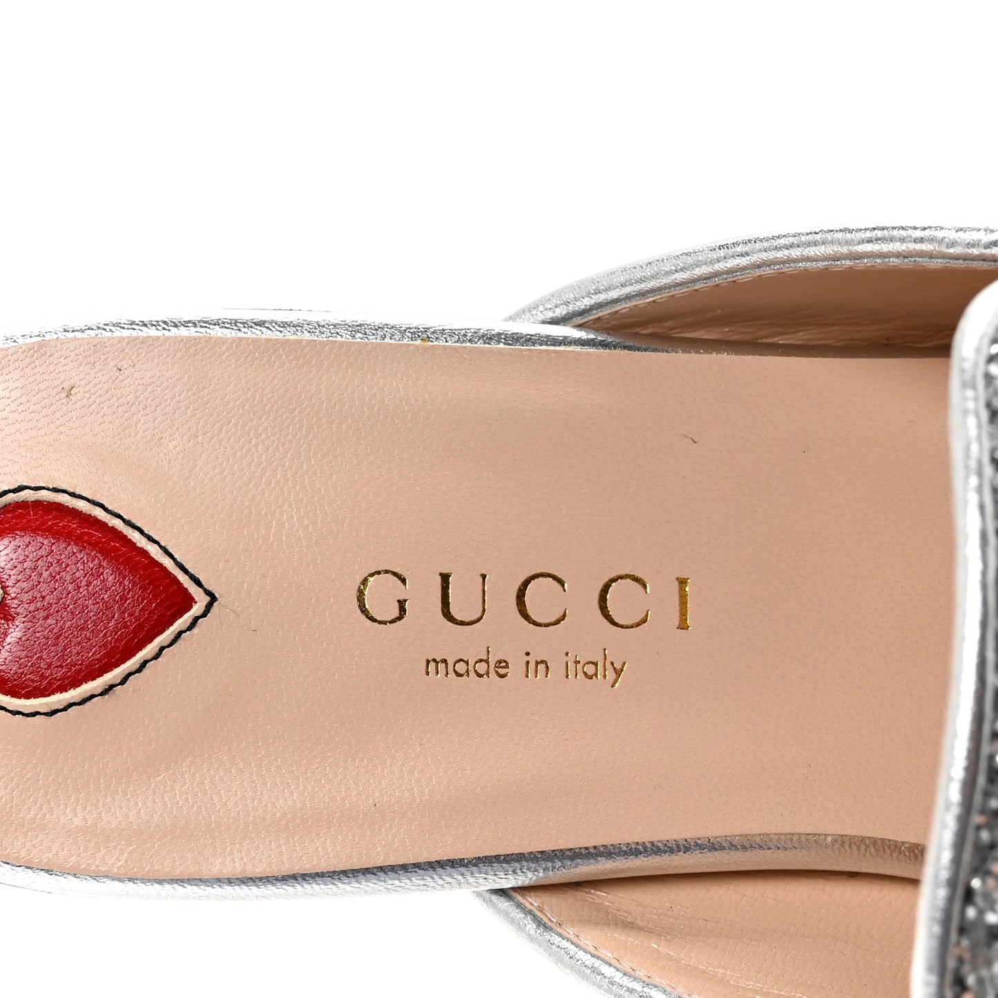 Glitter Womens Princetown Slippers 36 Silver