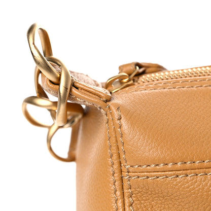 Chanel Caviar CC Chain Shoulder Bag Beige 13 of 16