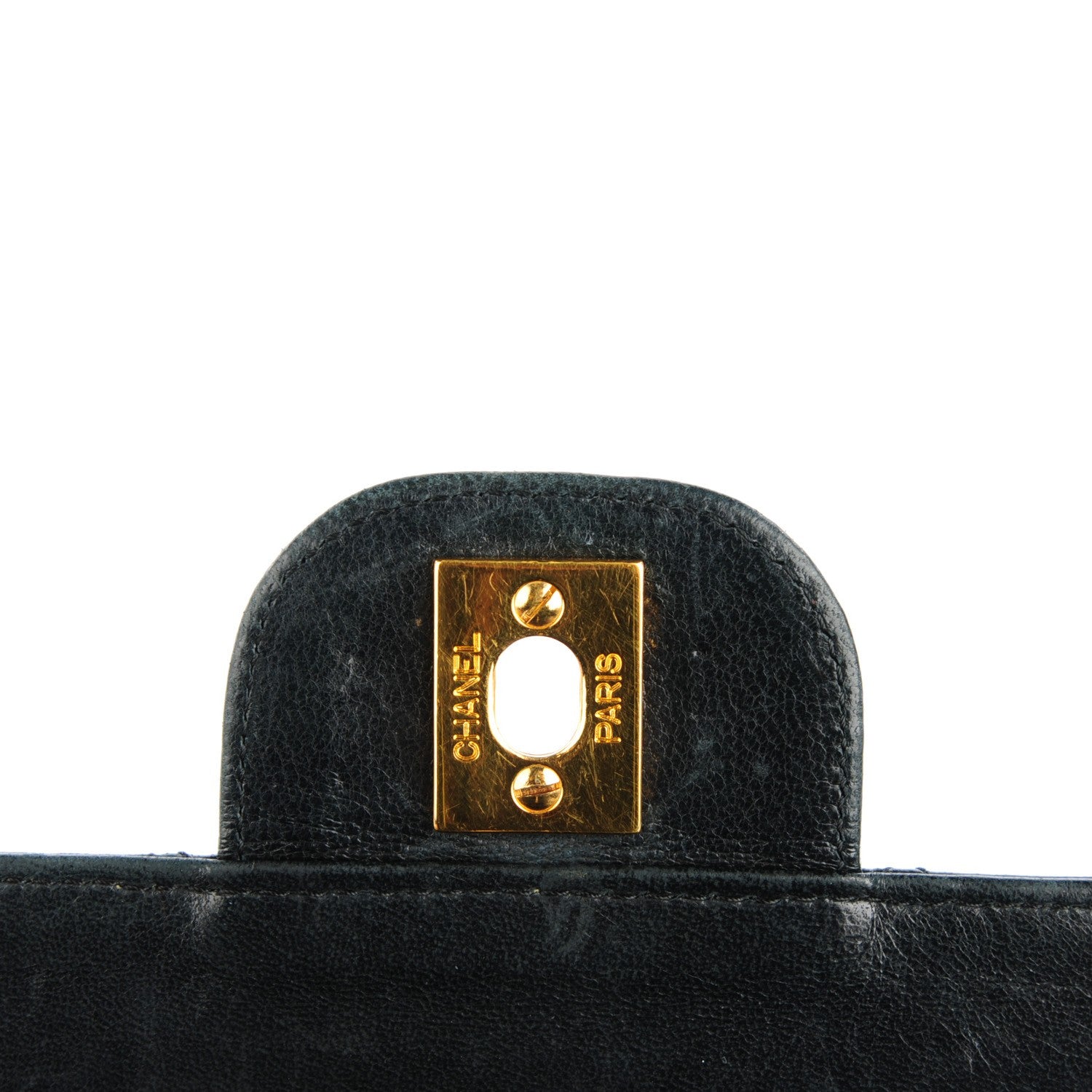 Chanel Lambskin Quilted Medium Double Flap Bijoux Chain Black 7 of 9