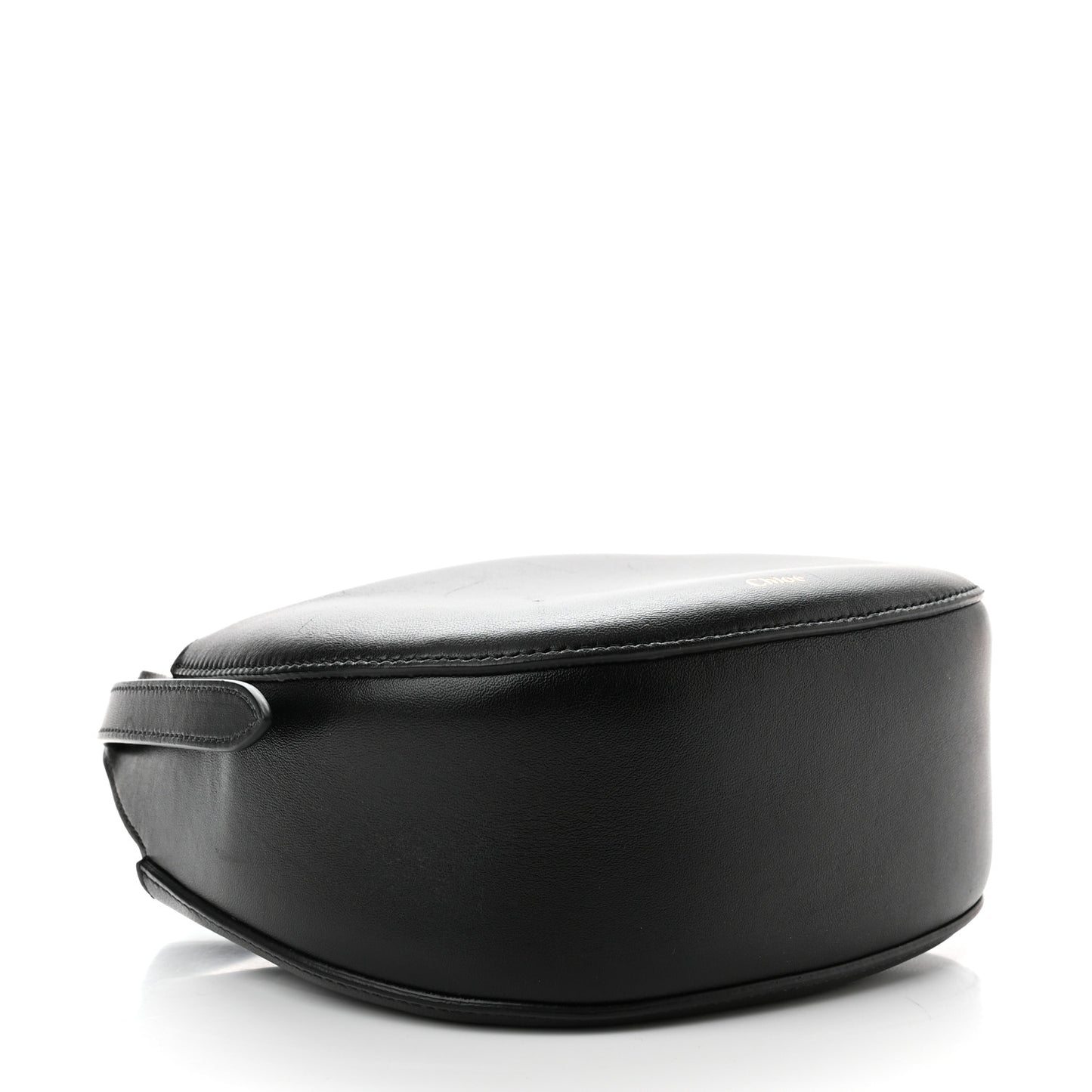 Small Grain Calfskin Kiss Bag Black