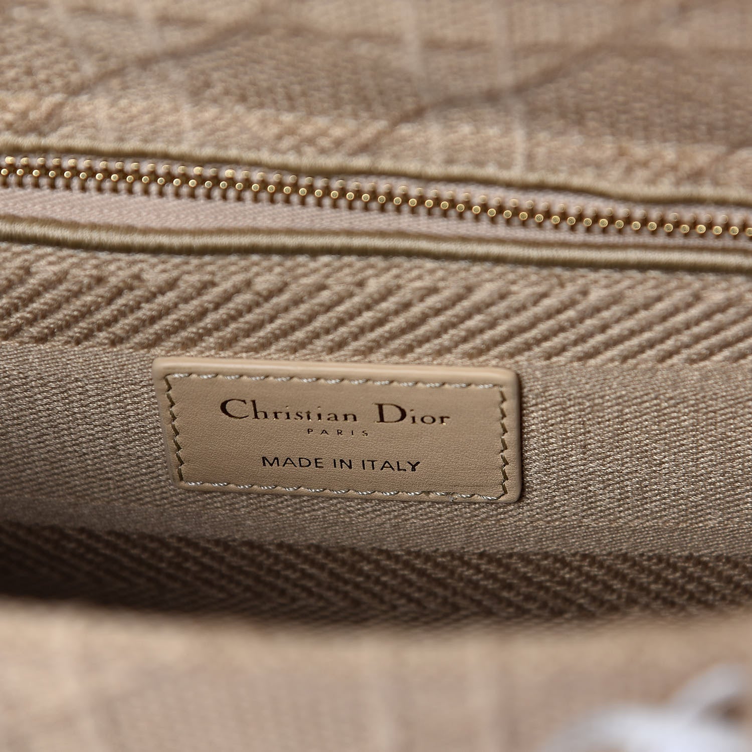 Christian Dior Canvas Embroidered Medium Lady D-Lite Beige 6 of 10