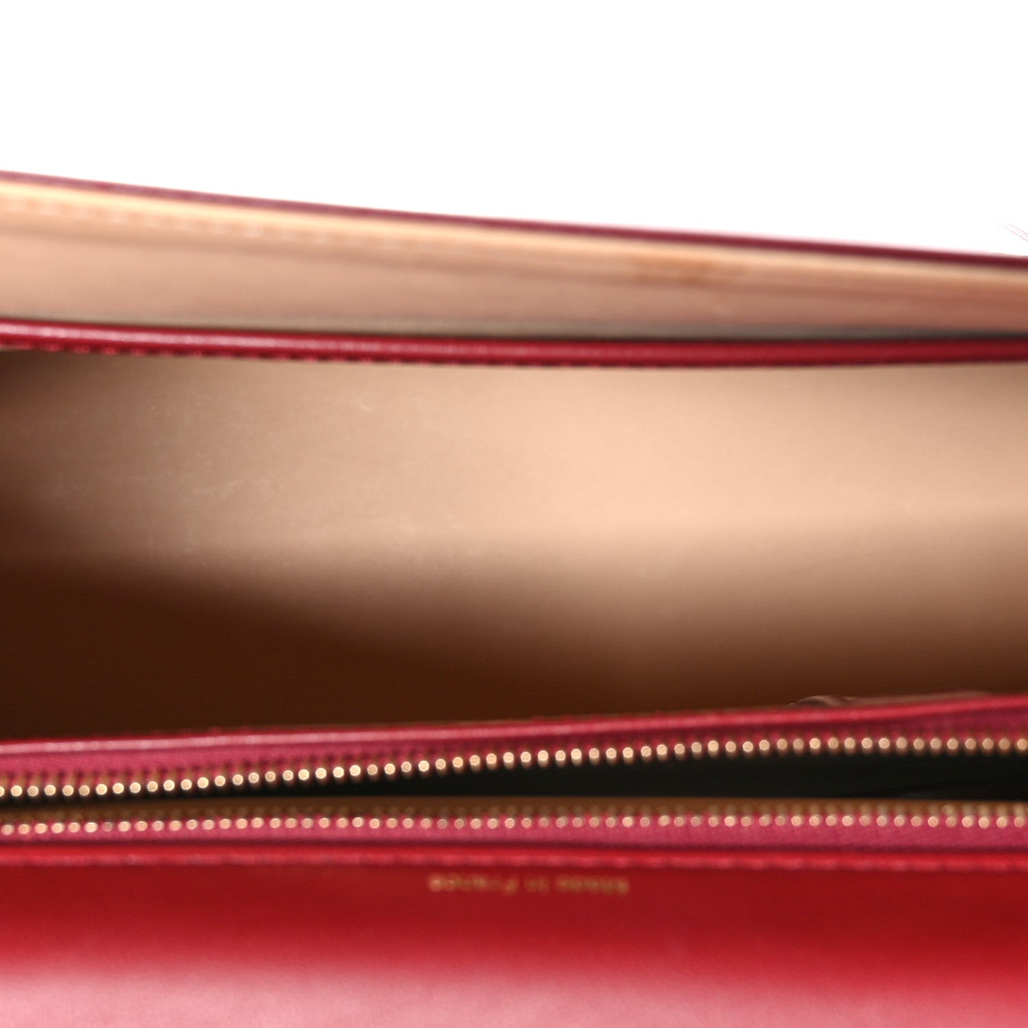 Delvaux Calfskin Patent Calfskin GM Tempete Satchel Red 6 of 13