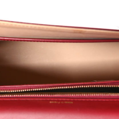 Delvaux Calfskin Patent Calfskin GM Tempete Satchel Red 6 of 13