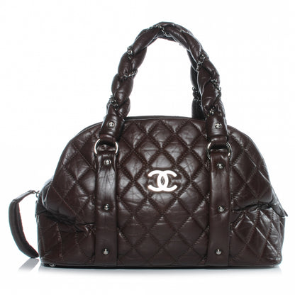 Chanel Leather Lady Braid Tote Brown 1 of 7