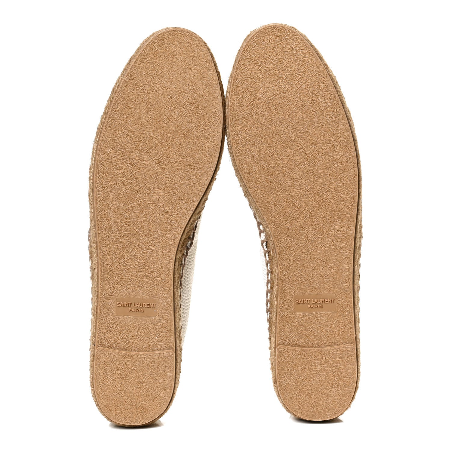 Saint Laurent Canvas Nappa Elba Light Logo Embroidered Espadrilles 41 Panna 7 of 10