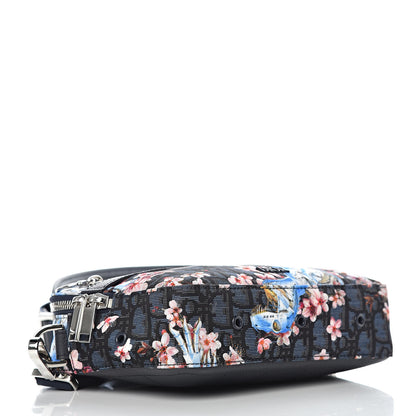 Christian Dior x Sorayama Nylon Grained Calfskin Safari Bag Navy Blue 4 of 10