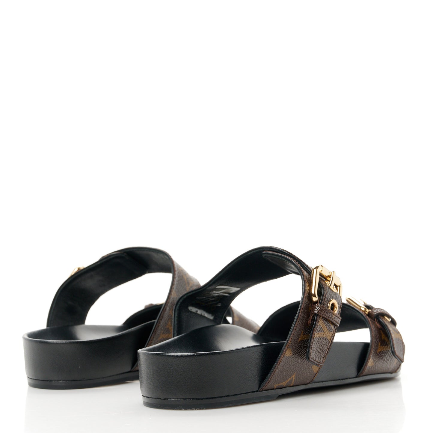 Monogram Bom Dia Mule Sandals 36 Black