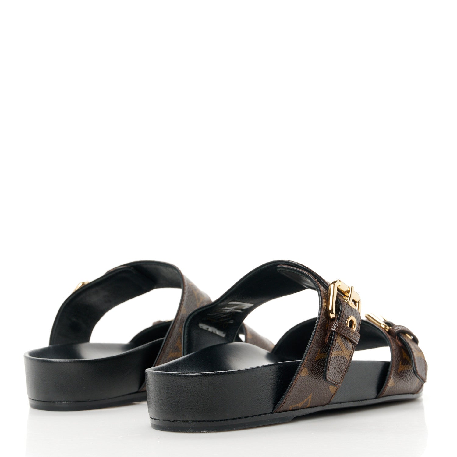 Louis Vuitton Monogram Bom Dia Mule Sandals 36 Black 4 of 9