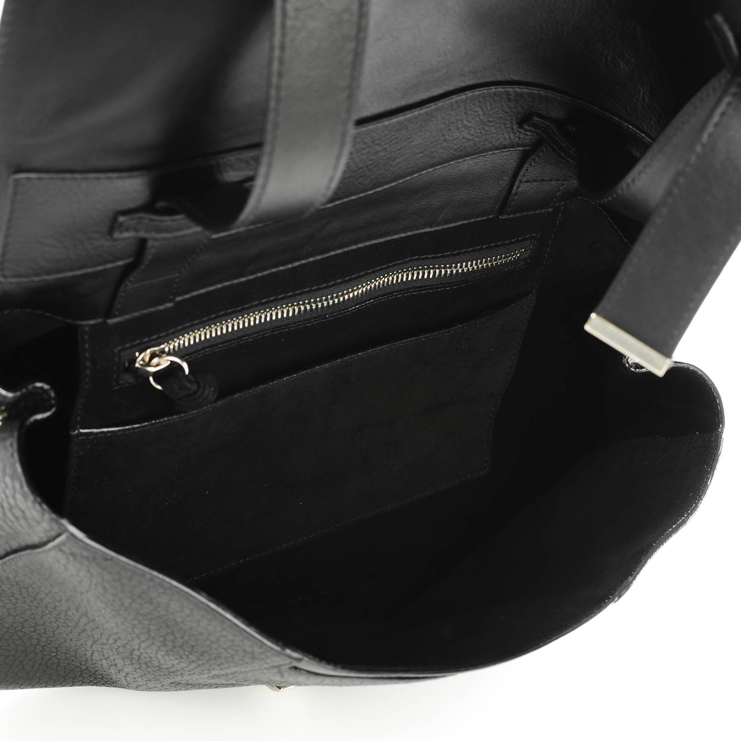Proenza Schouler Pebbled Calfskin Double Sided PS Courier Bag Black 5 of 6