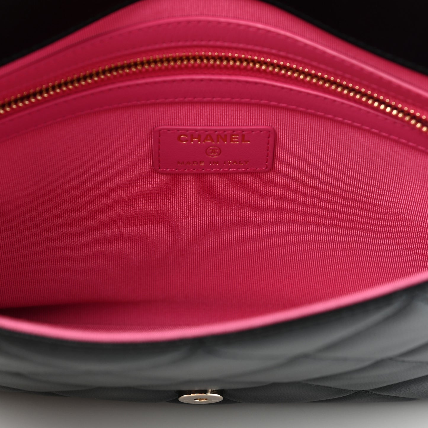 Goatskin Quilted Timeless CC Clutch Black