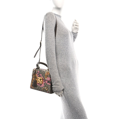 Gucci GG Supreme Monogram Bengal Small Padlock Top Handle Bag Beige Pink 2 of 12