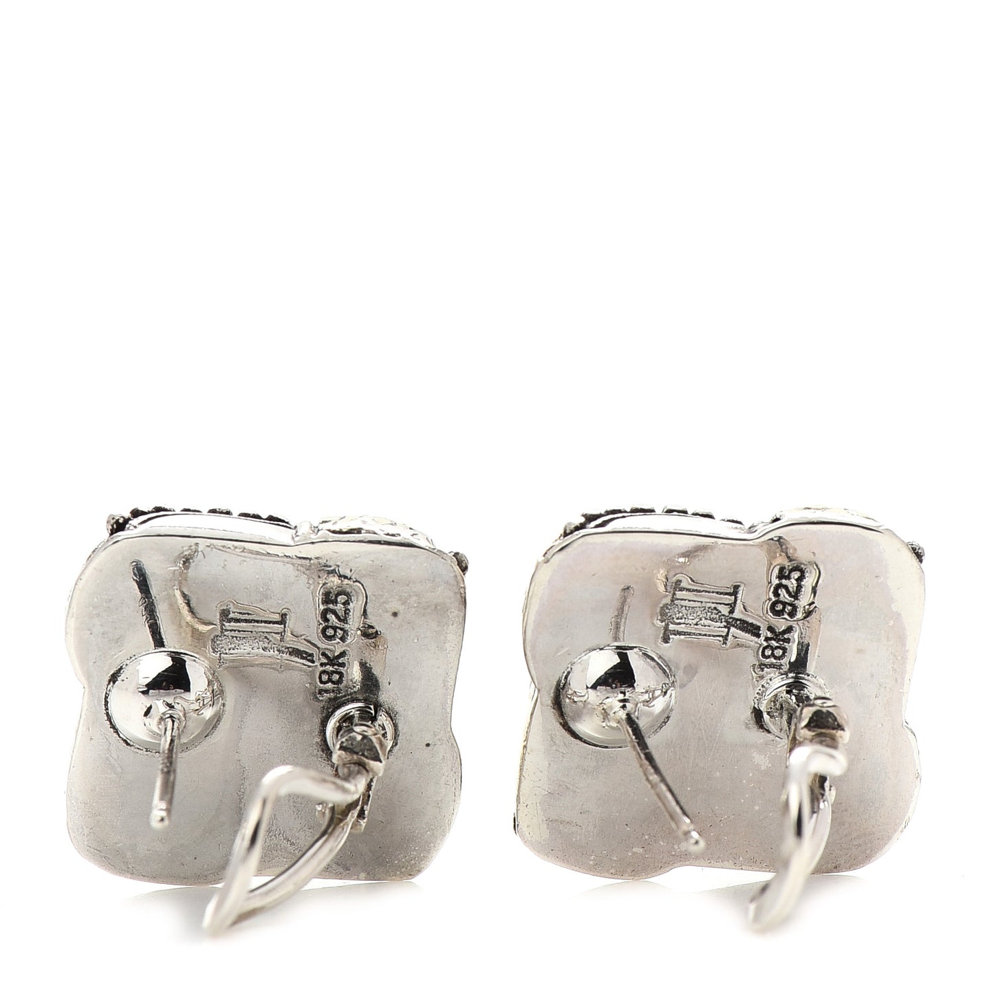 Sterling Silver 18K Yellow Gold Armadillo Earrings