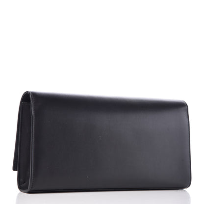 Saint Laurent Calfskin Classic Monogram Cassandre Clutch Black 3 of 9