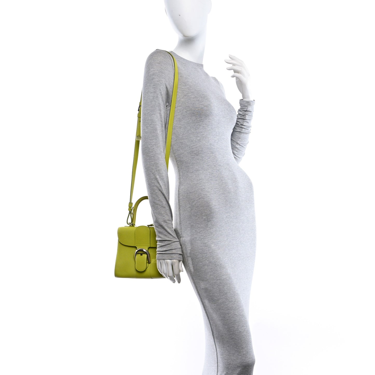 Grained Rodeo Calfskin Mini Brillant Satchel Absinthe Lime