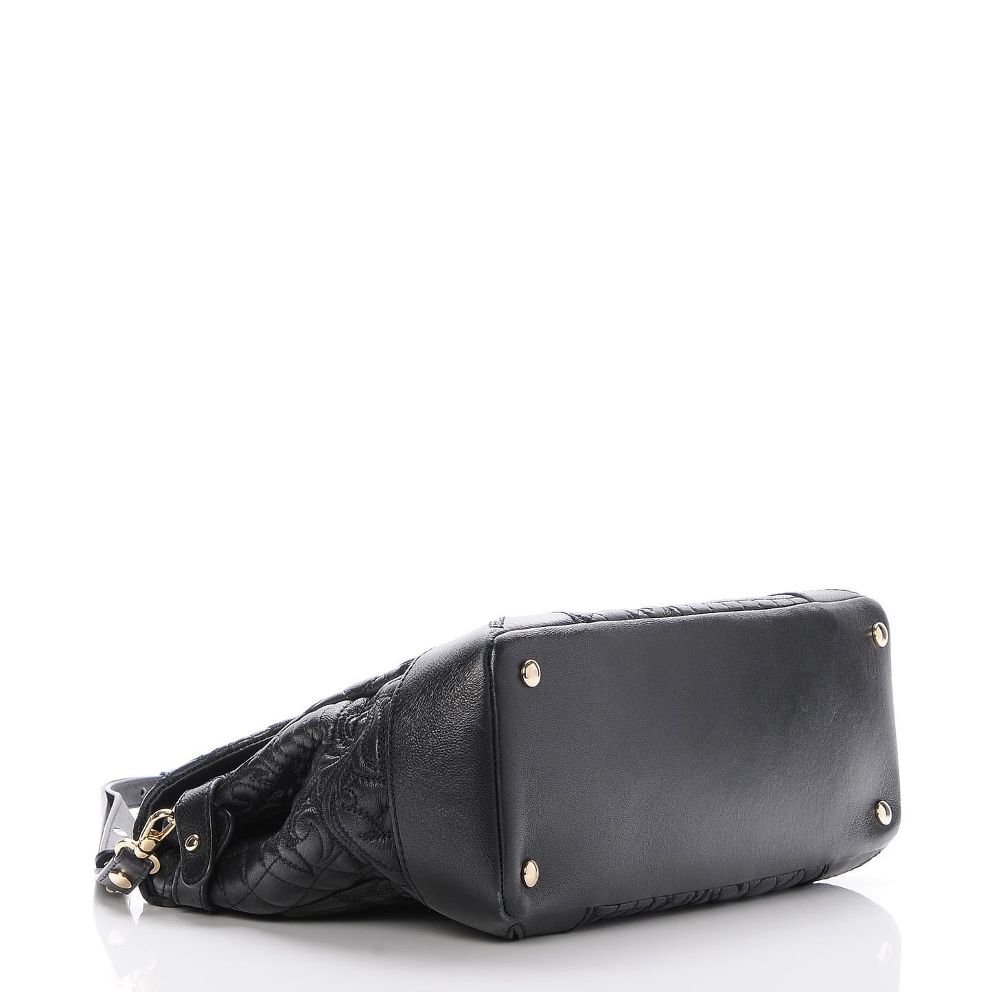Barocco Quilted Nappa Altea Vanitas Satchel Black