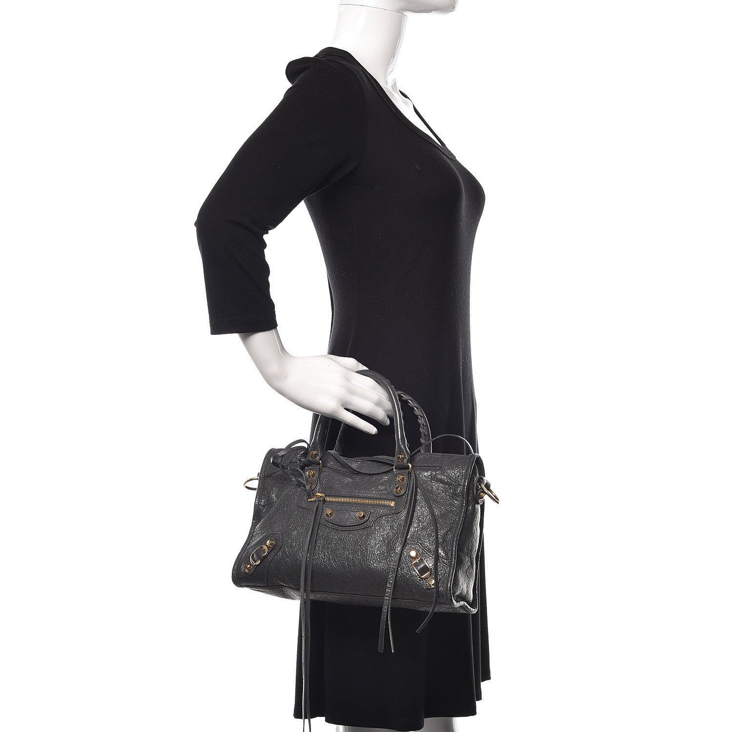 Balenciaga Agneau Classic Gold Hardware S City Gris Fossile 2 of 11