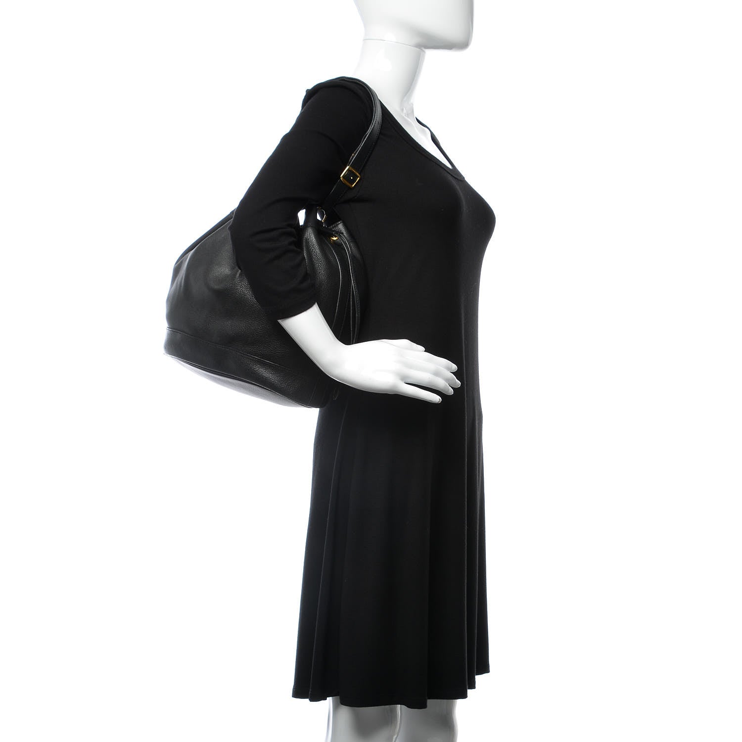 Hermes Evergrain Market Drawstring Bag 28 Black 2 of 8
