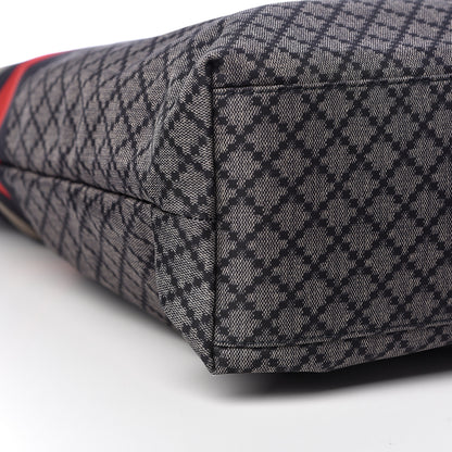 Gucci Nylon Diamante Web Tote Blue 9 of 14