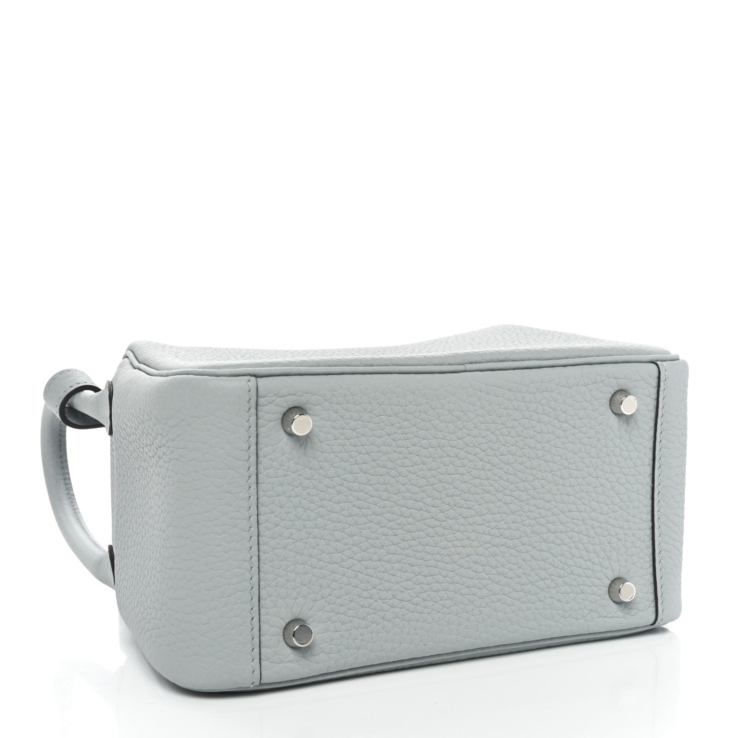 Hermes Taurillon Clemence Mini Lindy 20 Bleu Glacier 4 of 10
