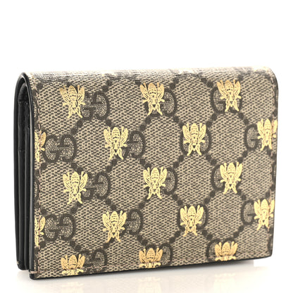 Gucci GG Supreme Monogram Bee Print Card Case 3 of 8