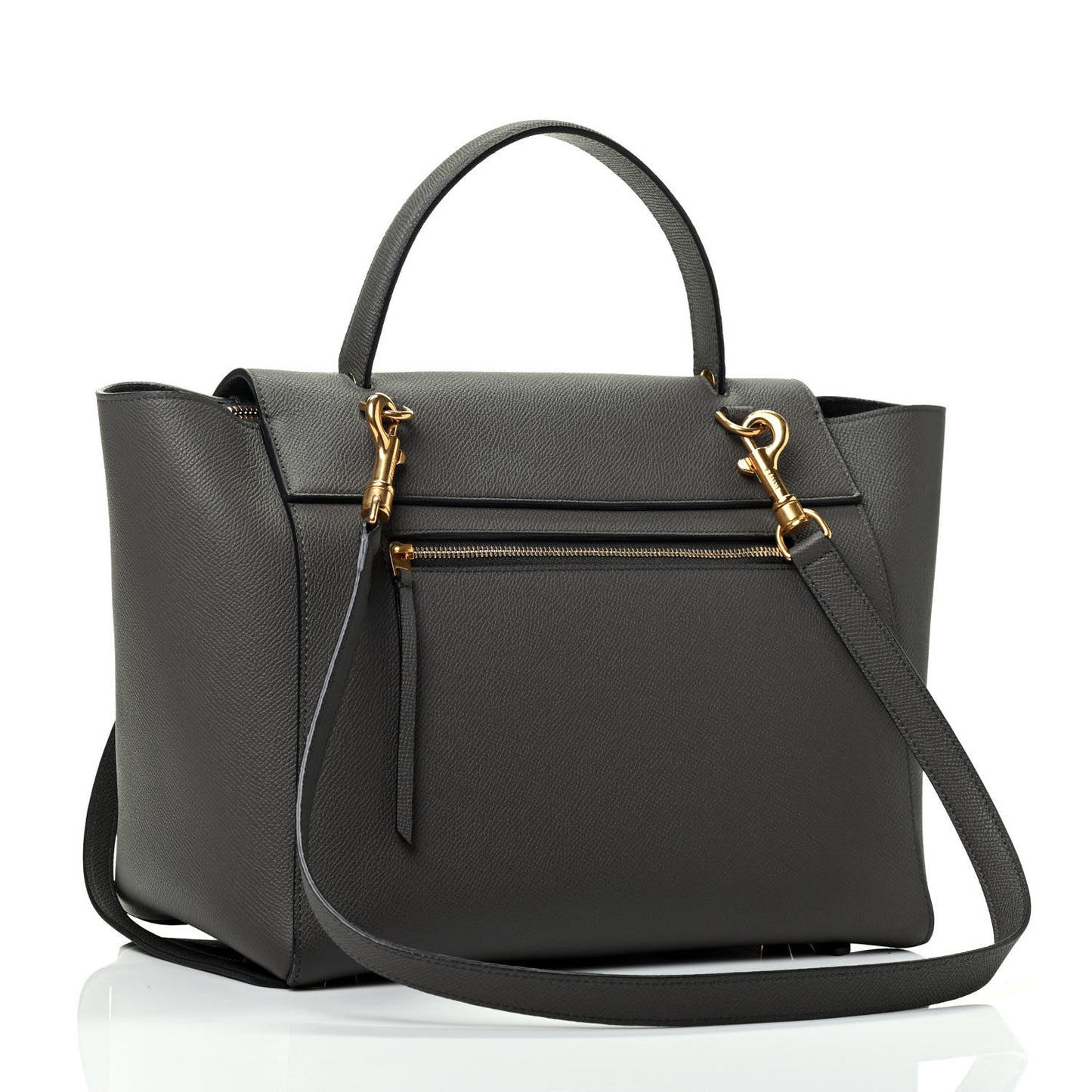 Grained Calfskin Mini Belt Bag Grey