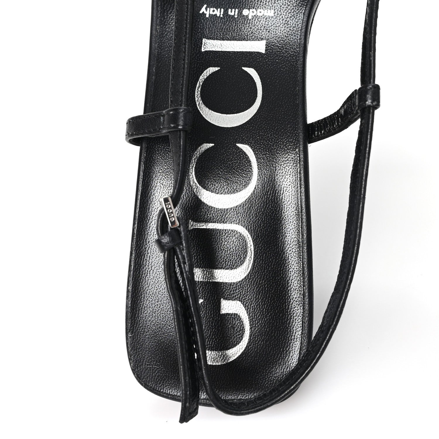 Gucci Tela Retino Nappa Charlotte Crystal GG Monogram Square G 75mm Slingback Pumps 39.5 Black 8 of 9