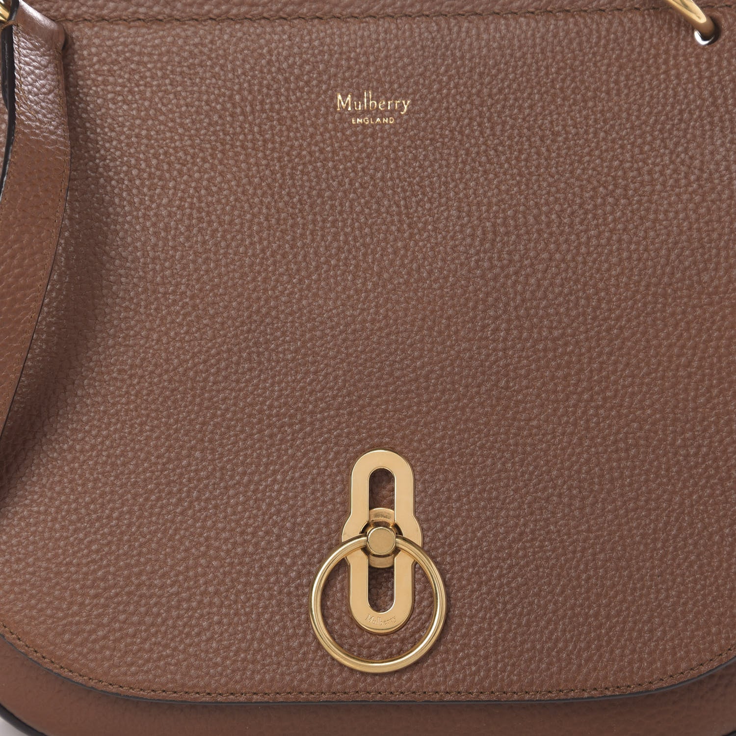 Mulberry Small Classic Grain Calfskin Amberley Satchel Oak 11 of 11