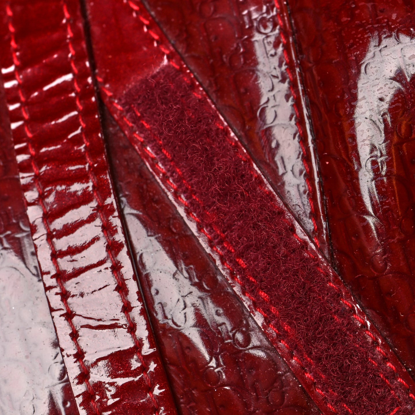 Patent Diorissimo Saddle Bag Dark Red