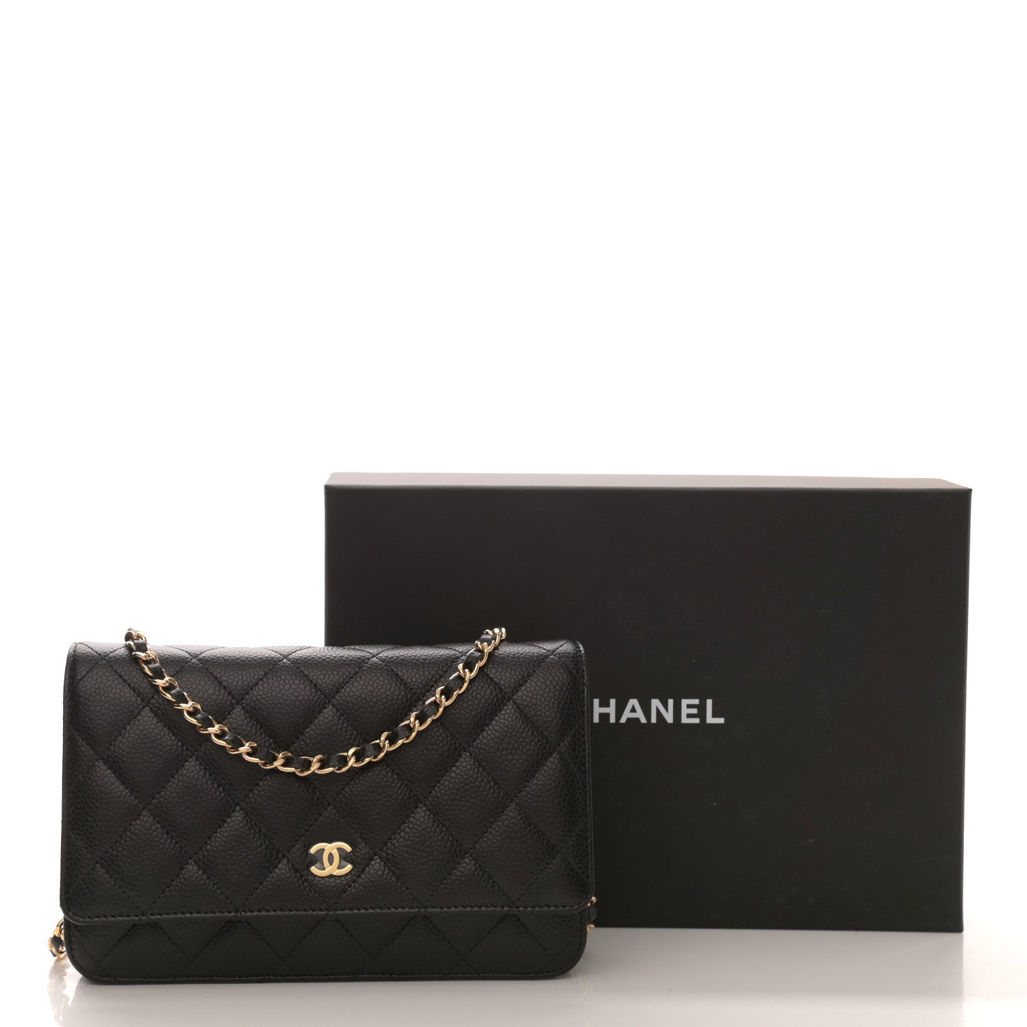 Chanel Caviar Quilted Wallet On Chain WOC Black 10 of 10