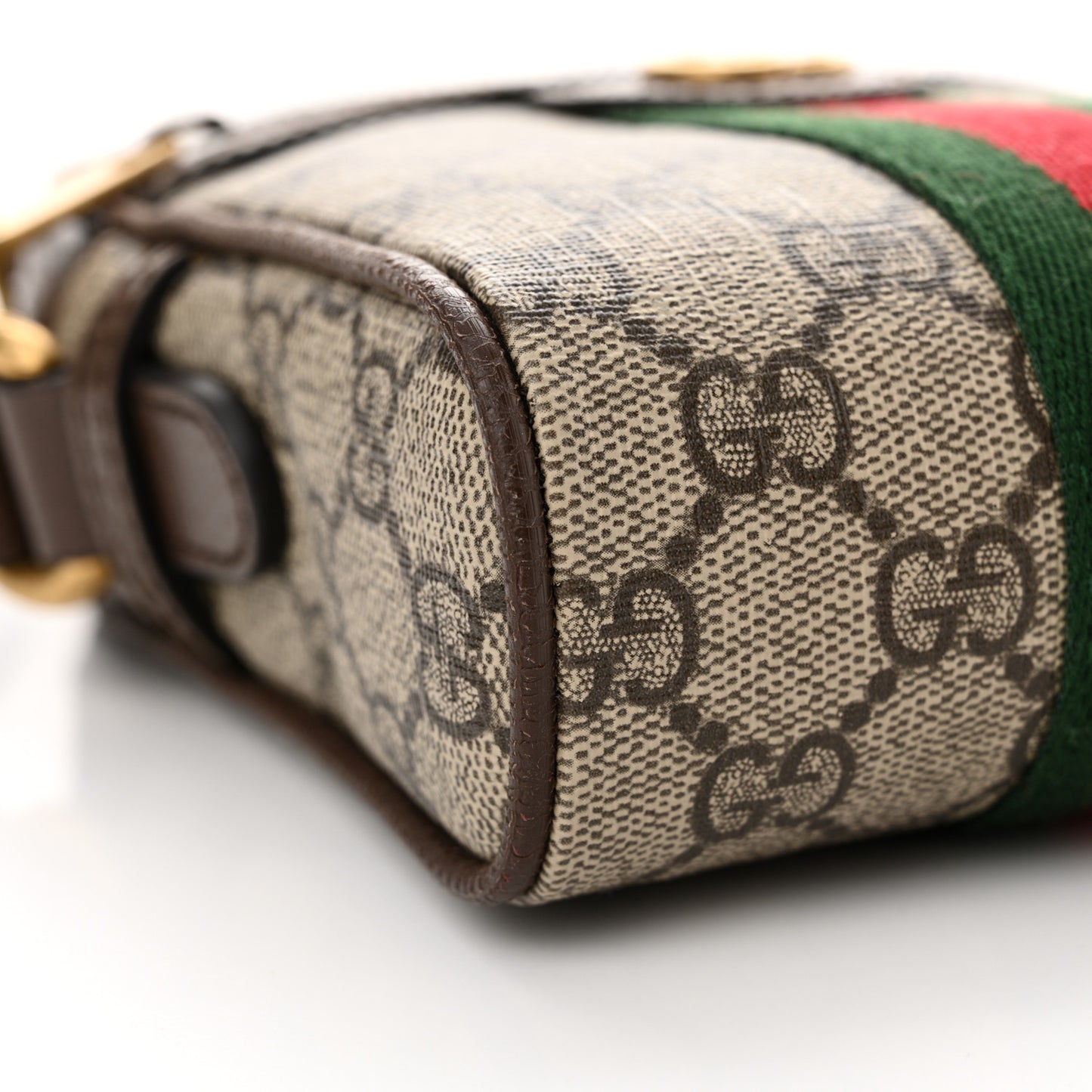 GG Supreme Monogram Web Mini Ophidia Messenger Brown