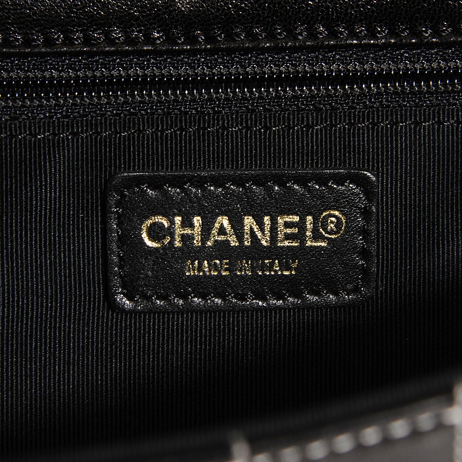 Chanel Lambskin Contrast Stitched Small Mademoiselle Flap Black White 6 of 8