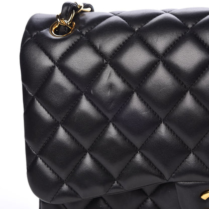 Chanel Lambskin Quilted Jumbo Double Flap Black 13 of 13