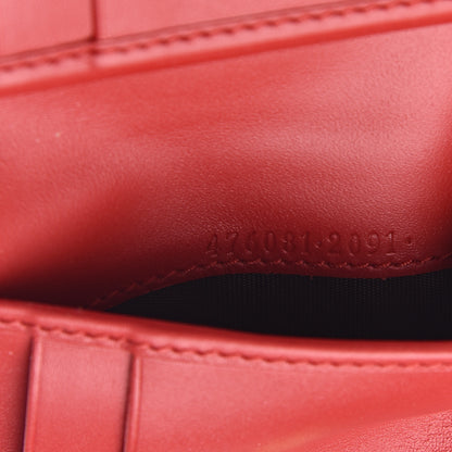 Gucci Calfskin Sylvie Wallet Hibiscus Red 6 of 7