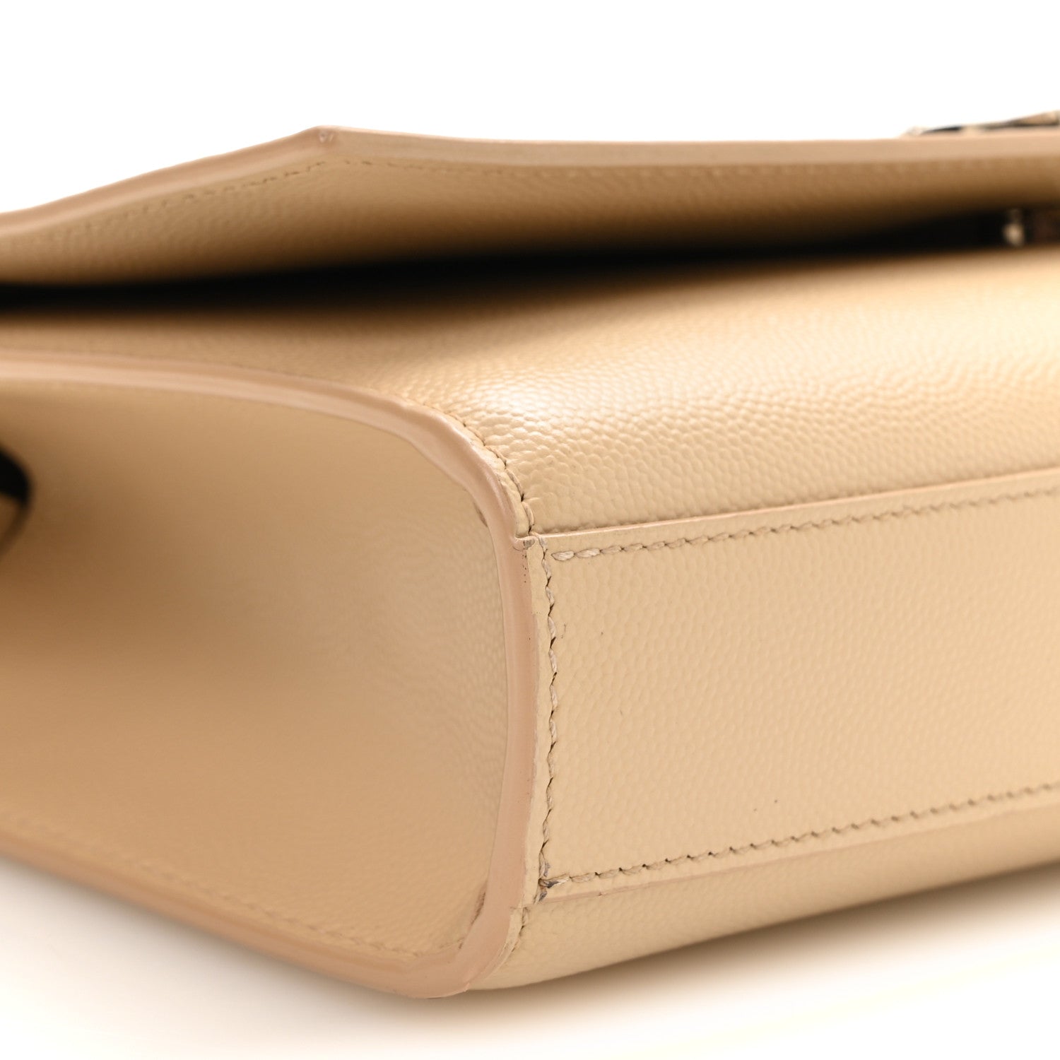 Saint Laurent Grain De Poudre Medium Monogram Kate Satchel Sable Beige 9 of 10