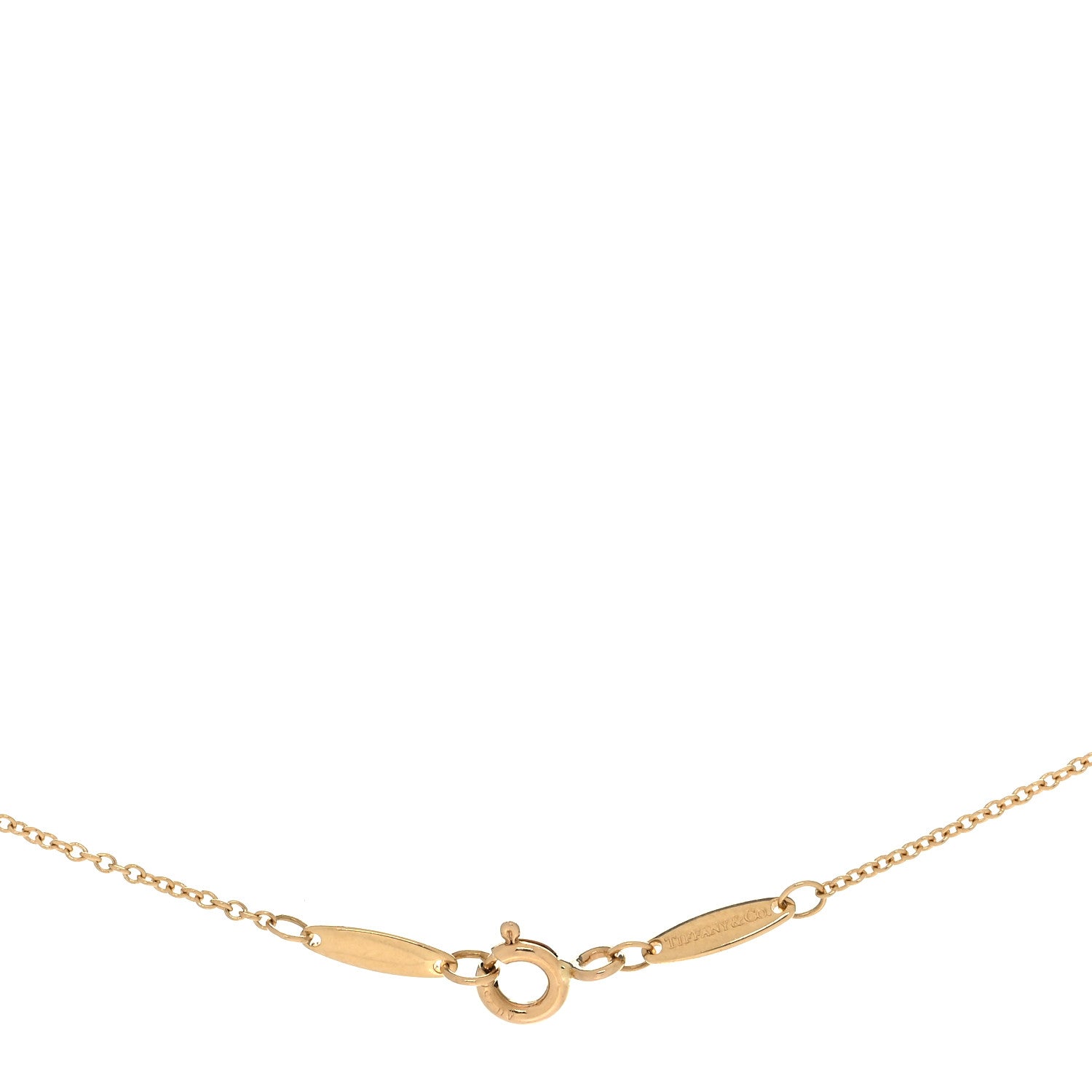 Tiffany 18K Yellow Gold Diamond .12ct Elsa Peretti Diamonds by the Yard Pendant Necklace 4 of 5