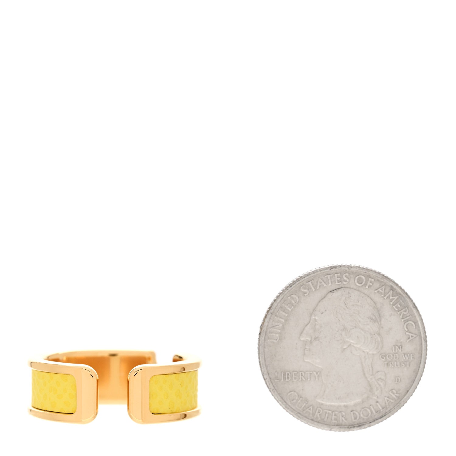 Hermes Box Olympe Ear Cuff Jaune Citron 2 of 5