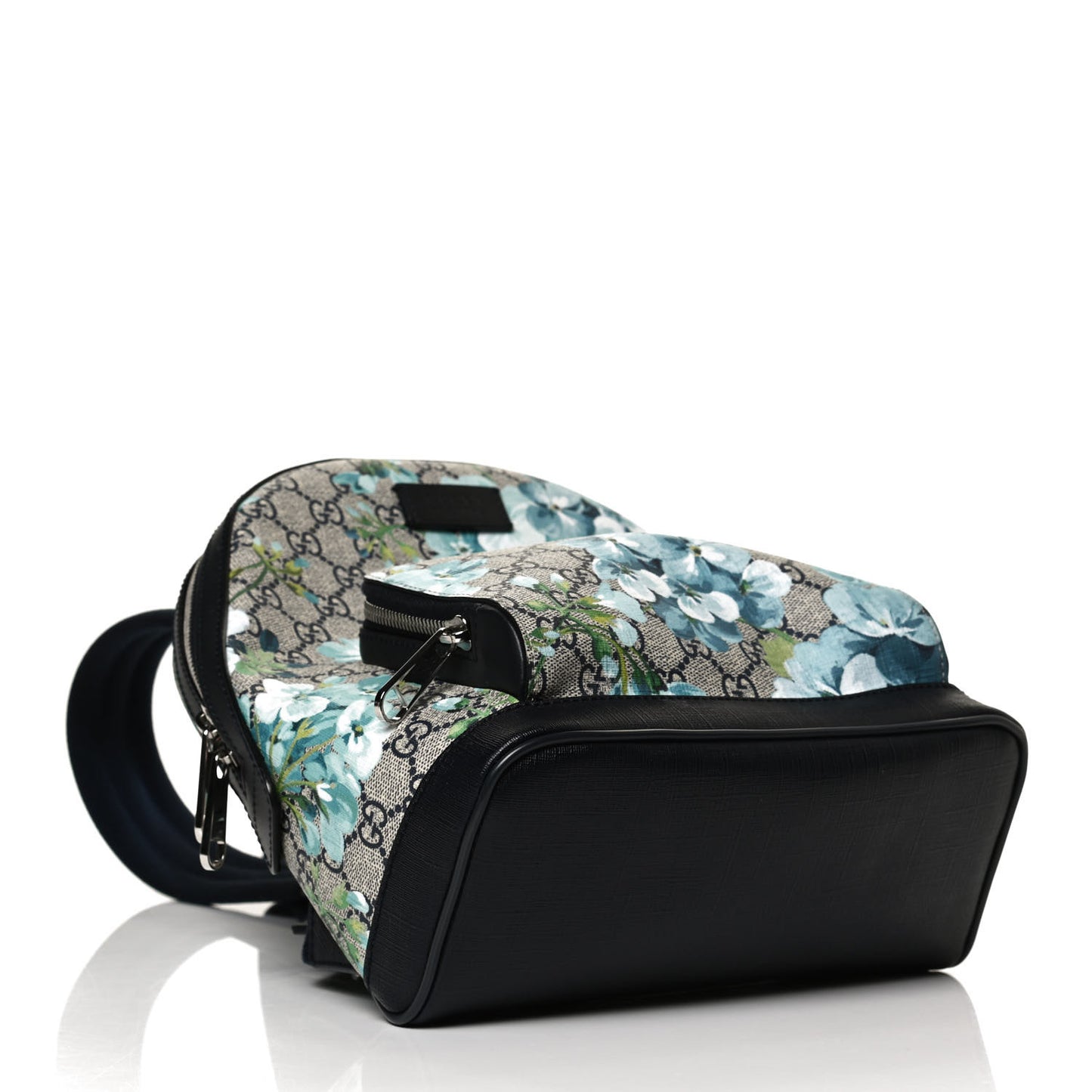 GG Supreme Monogram Blooms Small Day Backpack Blue