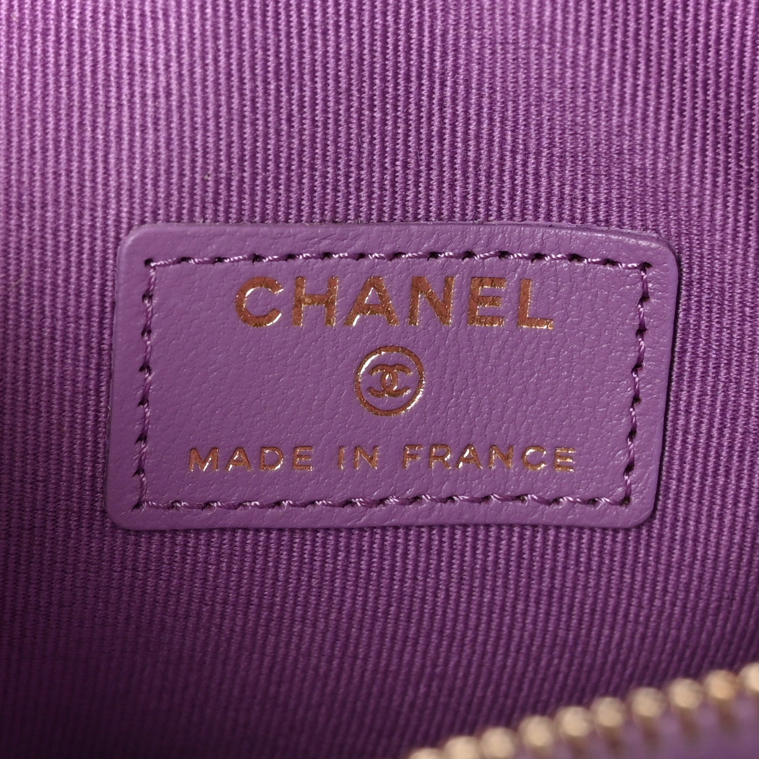 Chanel Lambskin Quilted CC In Love Heart Clutch With Chain Purple 6 of 11