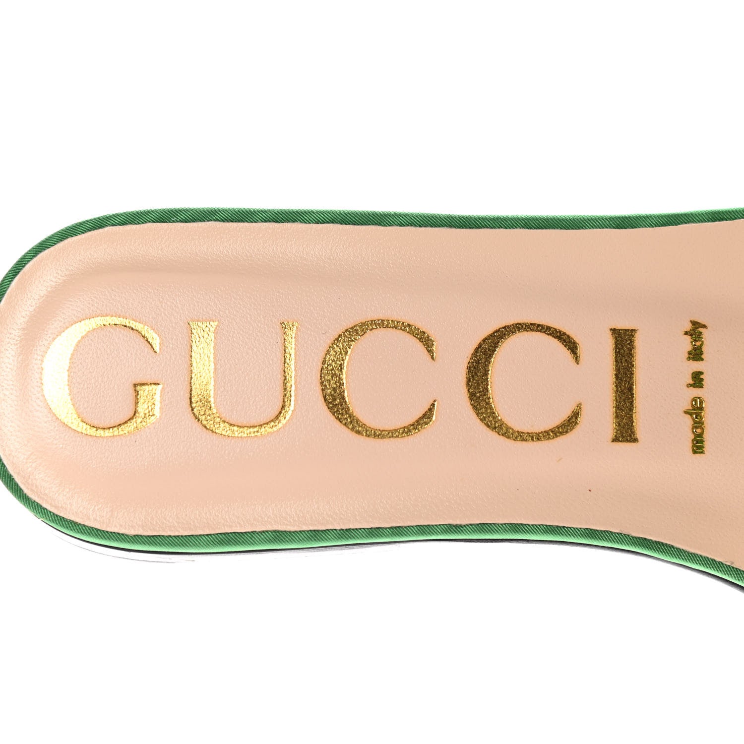 Gucci Moire Fabric Crystal Square G Madelyn Slide Sandals 37.5 New Shamarock 7 of 8
