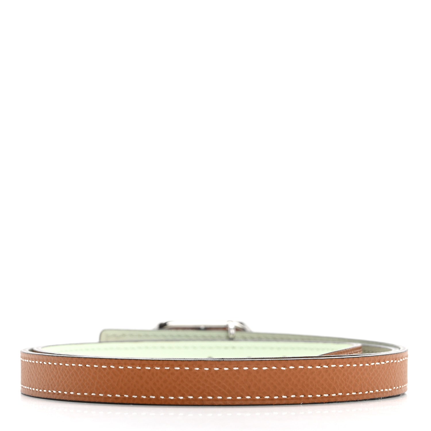 Hermes Swift Epsom 13mm Maillon H Belt 80 32 Vert Fizz Gold 2 of 5