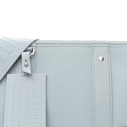 Louis Vuitton Grained Calfskin Aerogram City Keepall Cloud Blue 7 of 10