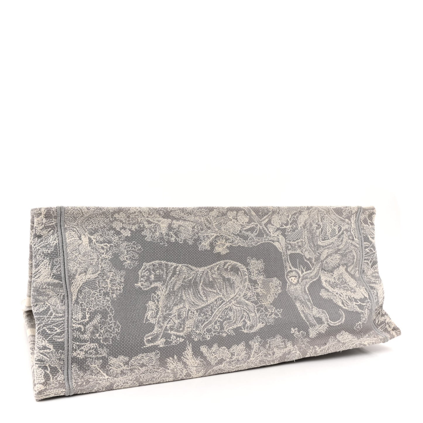 Canvas Embroidered Large Dioriviera Toile De Jouy Book Tote Gray